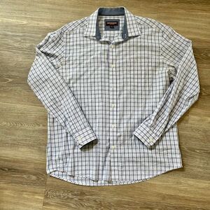 Johnston & Murphy long sleeved plaid top